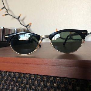 Vintage Round Clubmaster Sunglasses